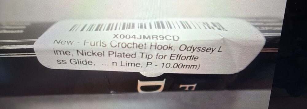 Furls Odyssey Crochet Hook Lime, Nickel Plated Tip, Size P - 10.00mm - Picture 5 of 5